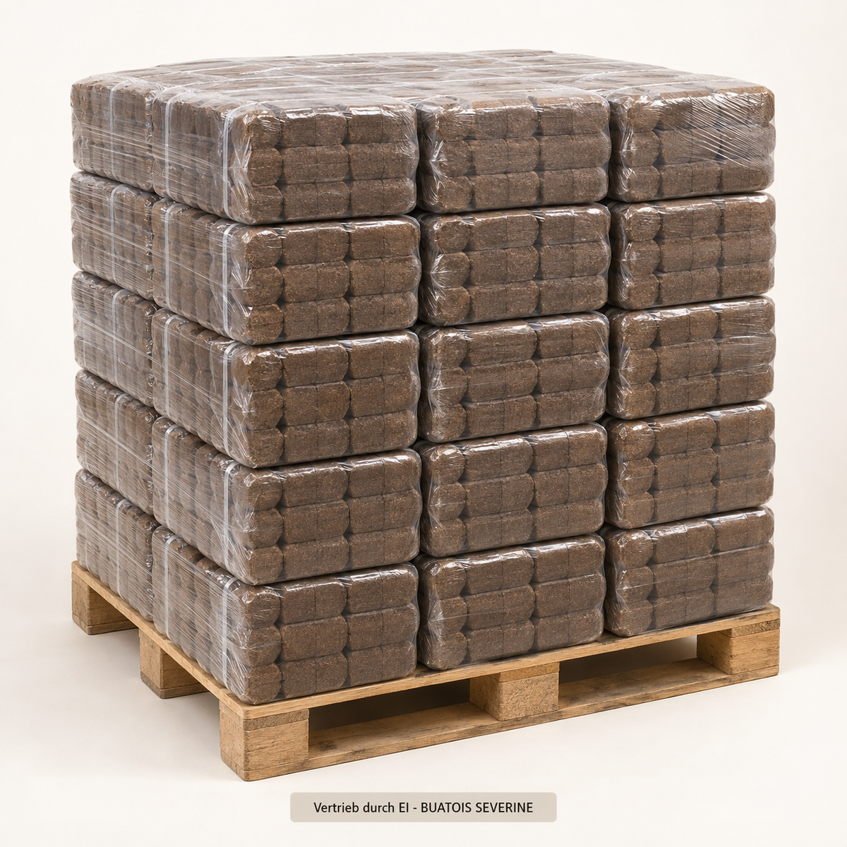 REKORD Braunkohlebriketts 750 kg – Palette, Vertrieb durch EI - BUATOIS SEVERINE