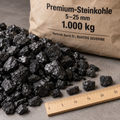 Premium-Steinkohle 5–25 mm, 1.000 kg – Detailansicht der Steinkohle