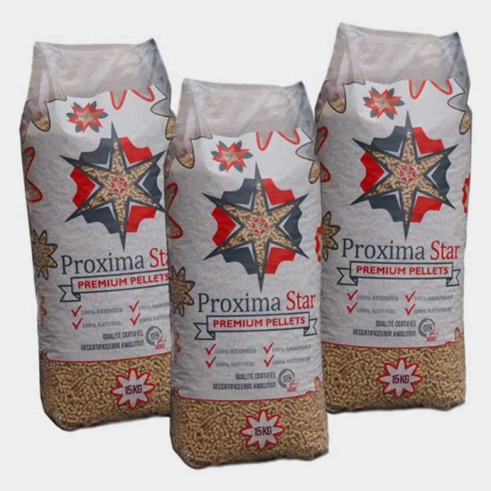 Proxima Star Holzpellets – 66 Säcke à 15 kg, 990 kg